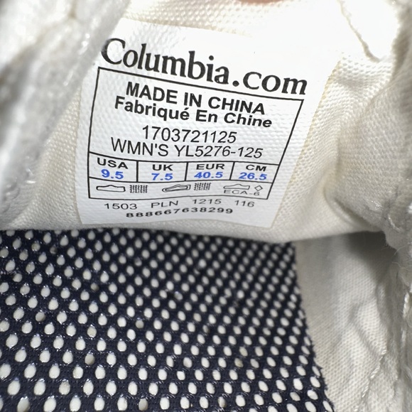 Columbia Bimini white canvas slip on boat shoe flats. - Picture 4 of 6